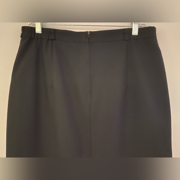 Fabiani Black Midi Long Cropped Workwear Skirt Women's Size 12 Large - Picture 6 of 10